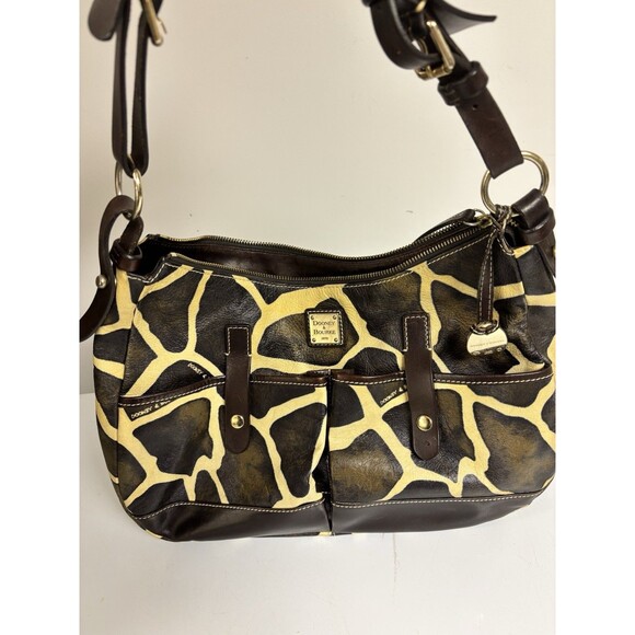Dooney & Bourke Giraffe Print Shoulder Bag Brown Giraffe Print